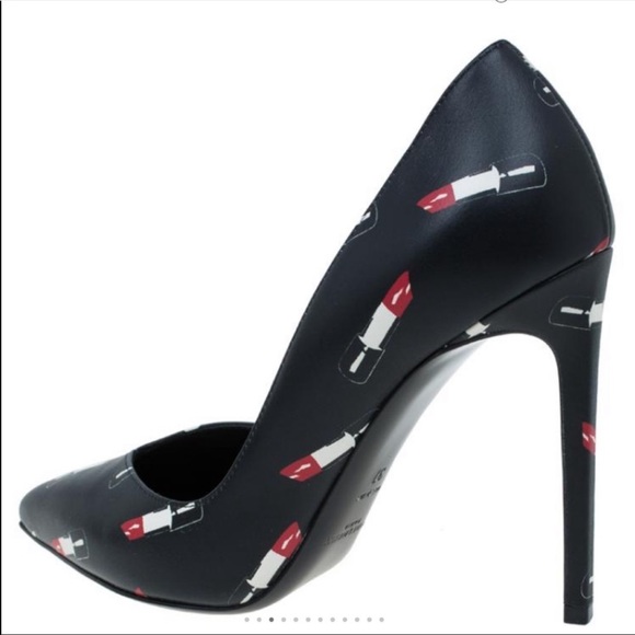 💥SOLD💥 SAINT LAURENT LEATHER LIPSTICK HEELS - Picture 2 of 13